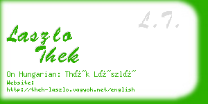 laszlo thek business card